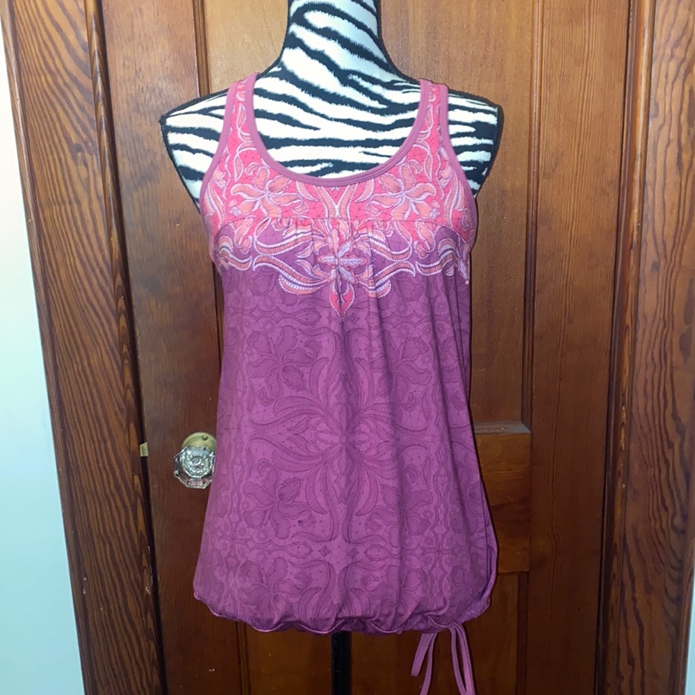 Athleta Tinker Tank, pink and peach size small
